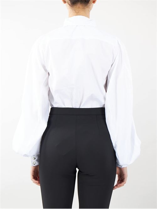 Camicia body in popeline di cotone con cravattino Elisabetta Franchi ELISABETTA FRANCHI | Camicia | CB00442E2100